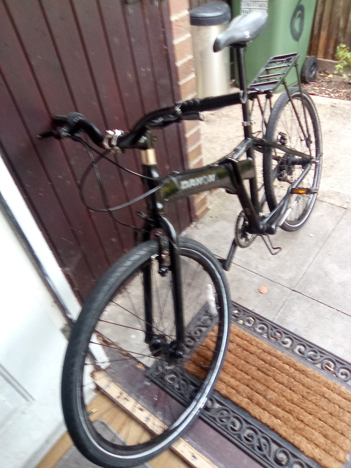 Black DAHON 'JACK'  Folding Hybrid Road Bike With Rear Rack