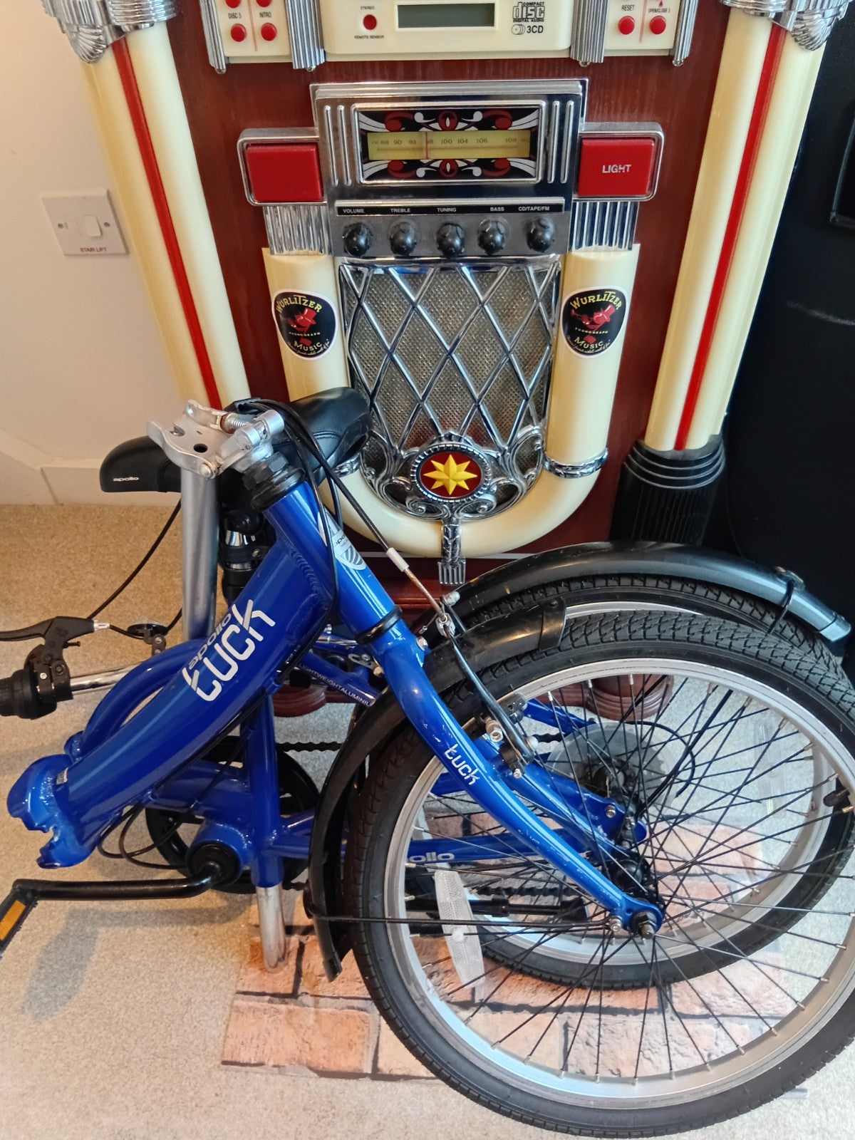 Blue Apollo Adult's Folding Bike, Immaculate Condition