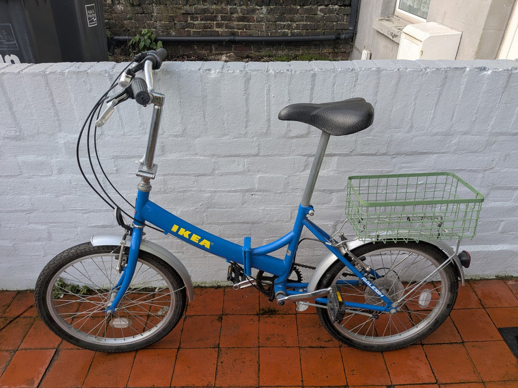 Folding IKEA Raleigh Adult Bike with Basket - Good Condition