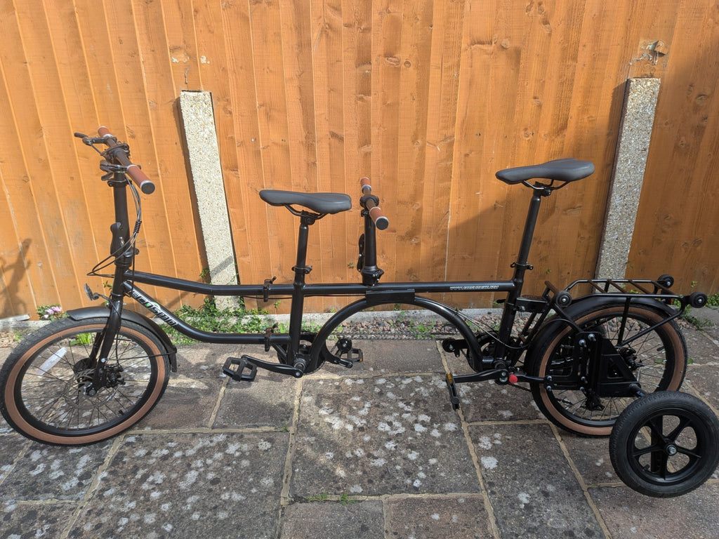 Eco Smobike 20TF02 20in Folding Tandem Bike Mechanical Disc Brakes Bell