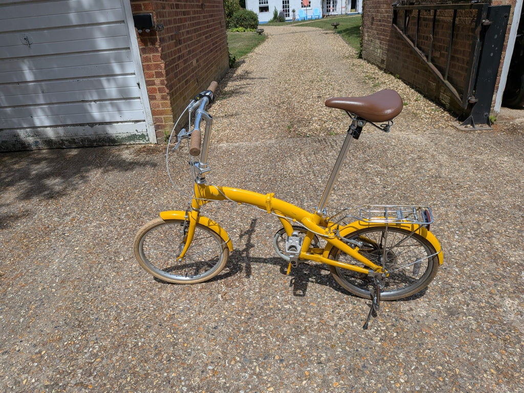 Bobbin Yellow Folding Bicycle Like Brompton Folding Bike