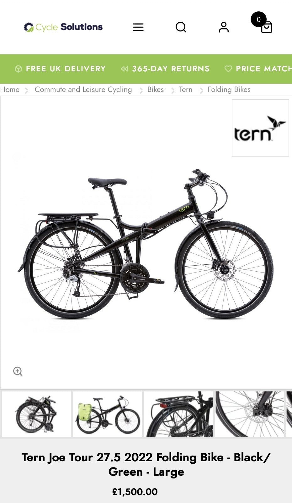 Tern Joe Folding Bike 27.5 Inch Mountain Bike