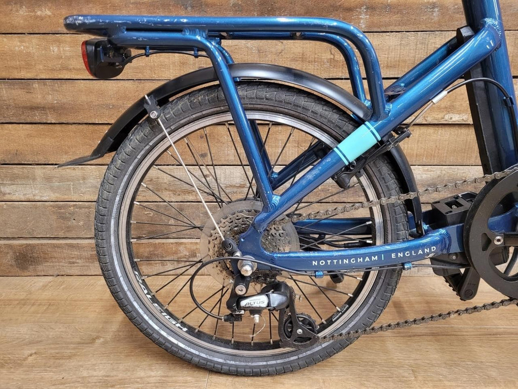 Raleigh Evo Electric Folding Bike 20 Inch Shimano Gears Blue No Battery