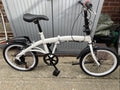 Fold Up Bike With Canvas Carry Bag Used twice Colour White