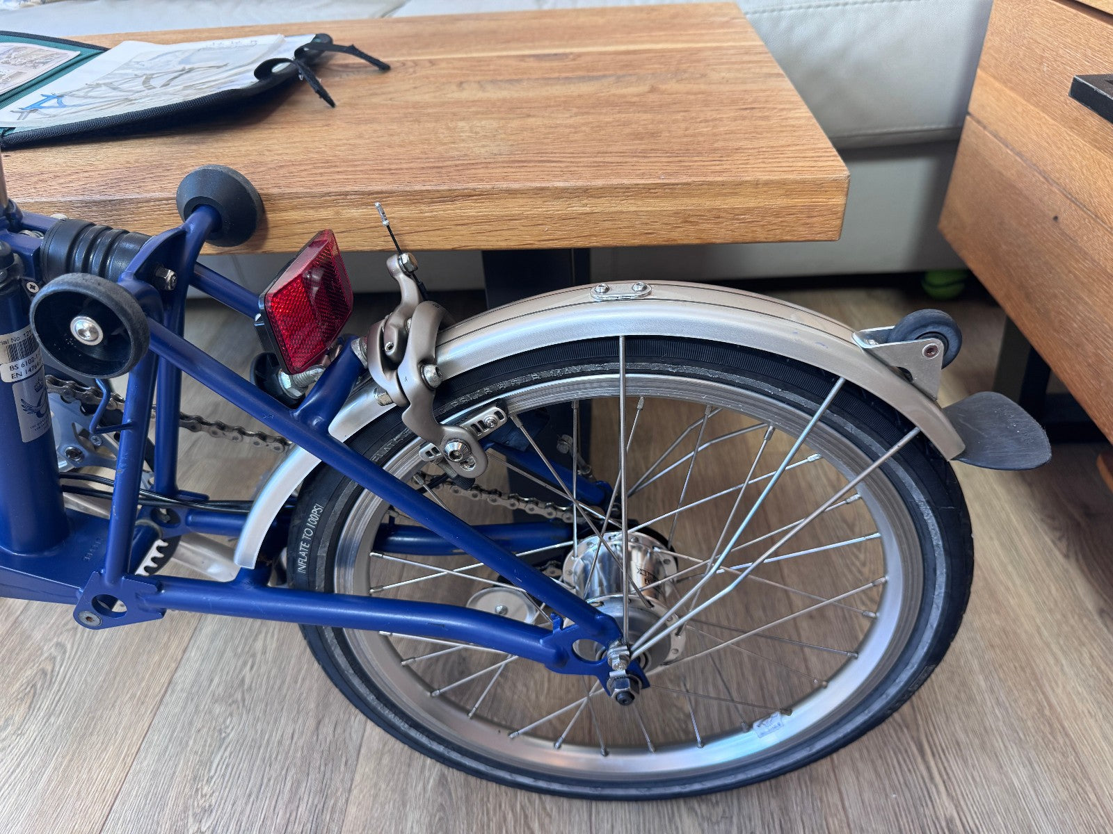 Brompton Folding Bicycle  - Blue - Original Paperwork included - Nice Condition!