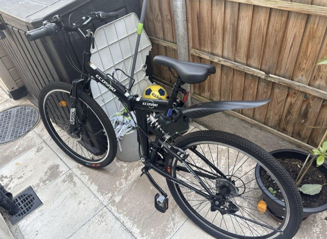 Ecosmo 26SF02BL 26 inch 21 Speeds Folding Mountain Bicycle - Black