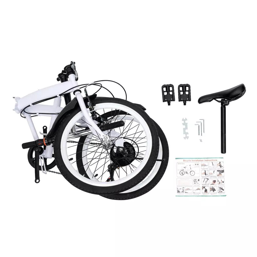 20" Folding Bike Adults Bicycle Adjustable Speed Alloy Bicycle Folding City Bike
