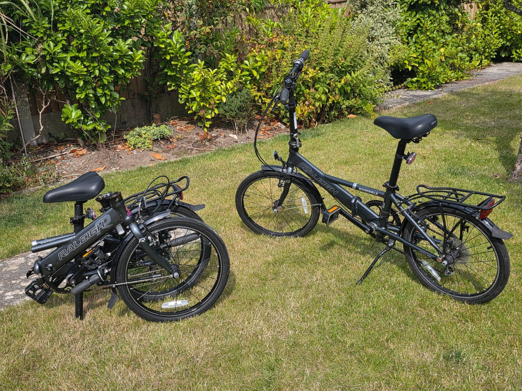 TWO Raligh Boardwalk folding bicycles -very good condition.