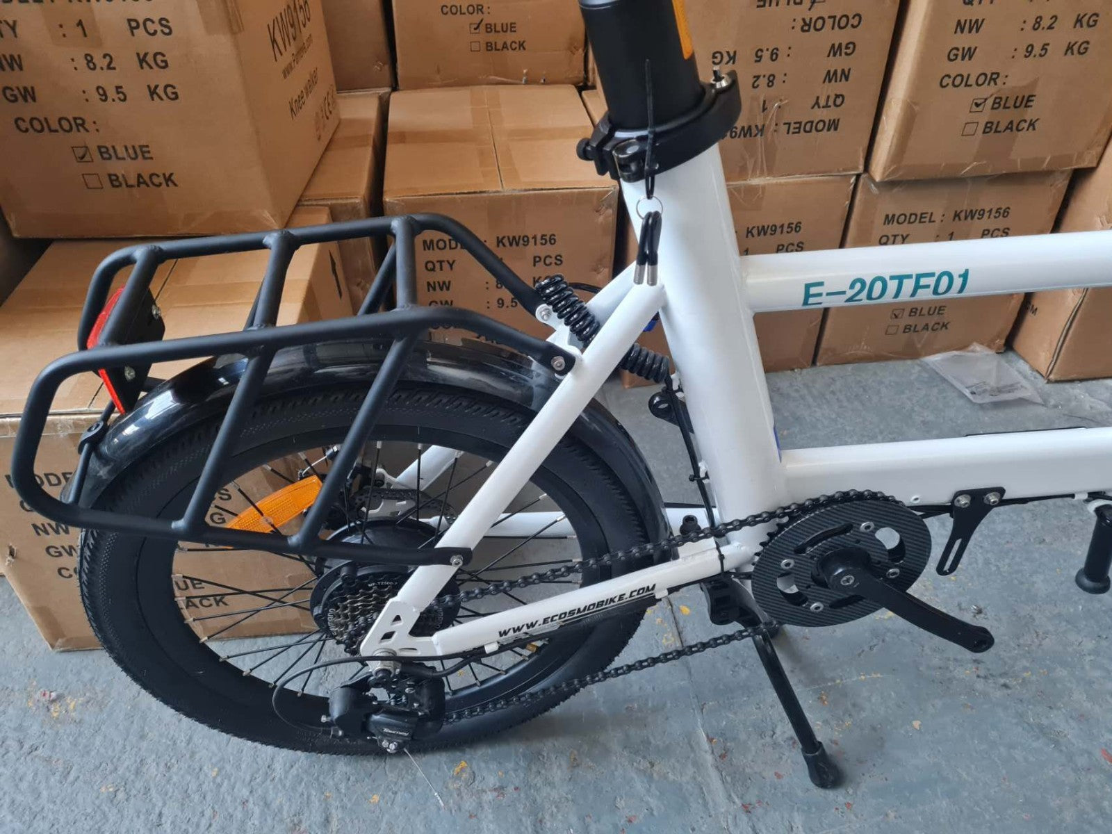 20" Folding Tandem bike bicycle, DISC,250W Rear Torque,36V 10AH-E20TF01WR