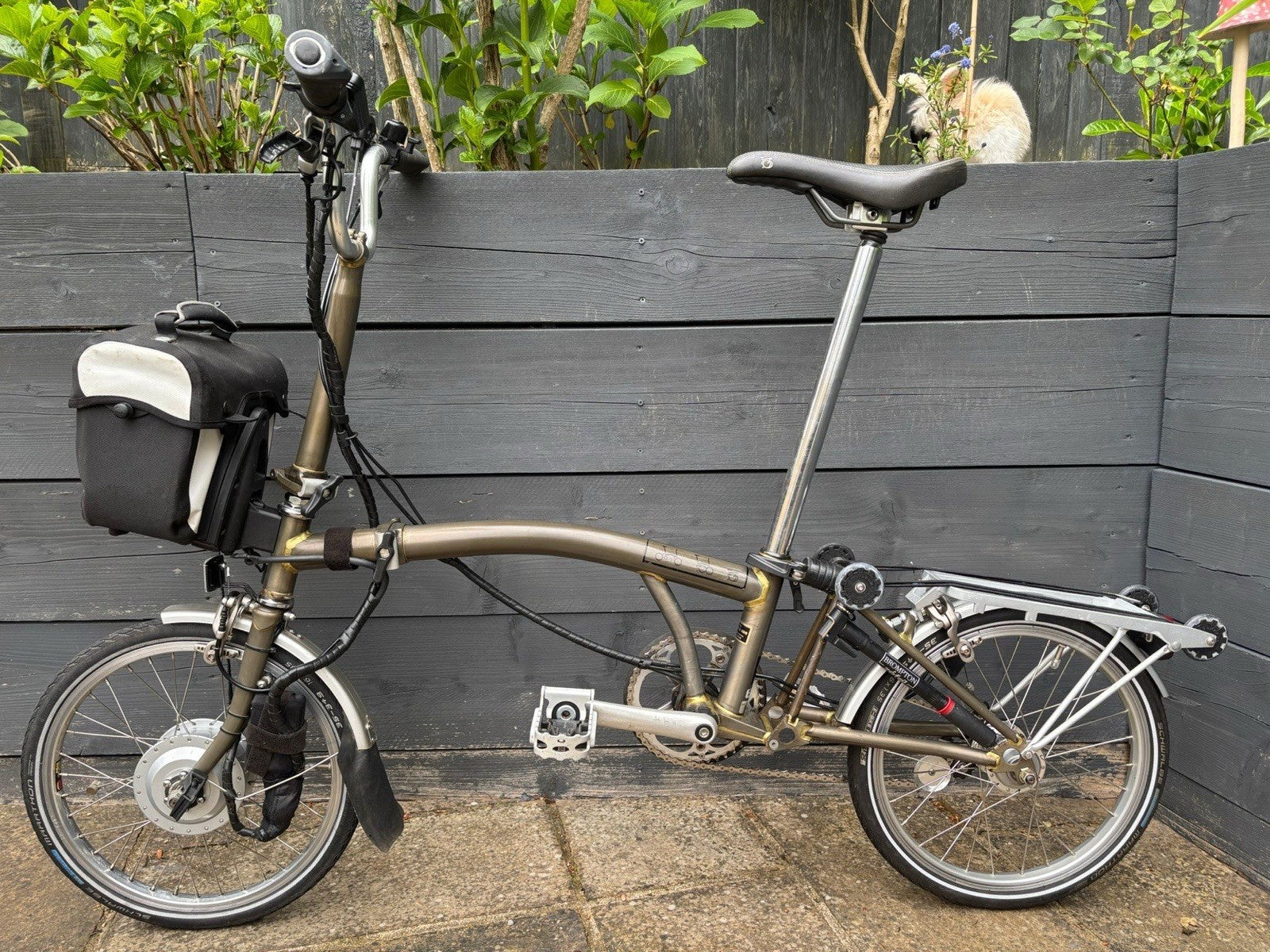 Brompton M3L Folding Bicycle + Assist in Raw Lacquer - Only Light Leisure Use