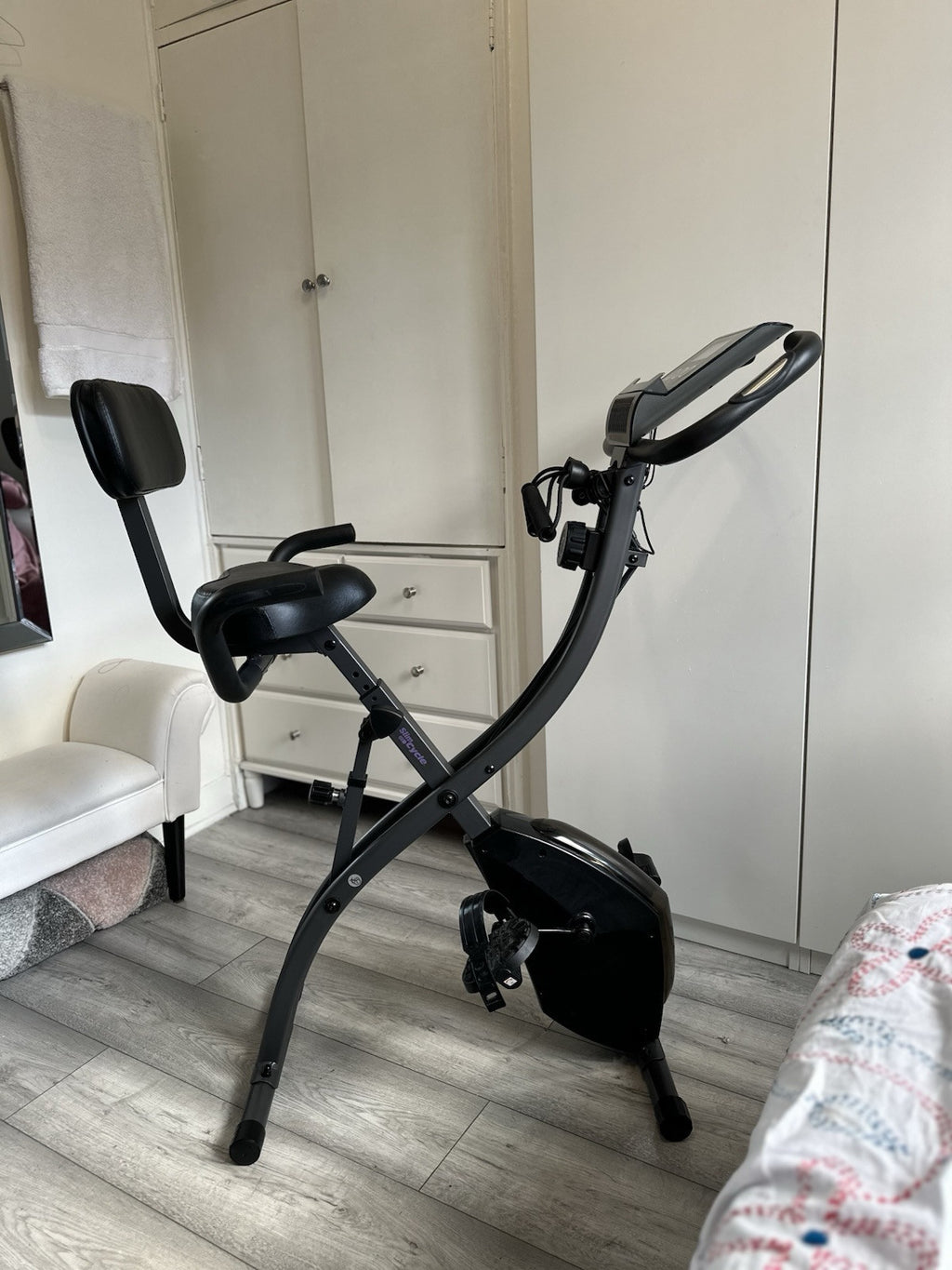 Slim Cycle foldable exercise bike worth over £200. Compact and sturdy