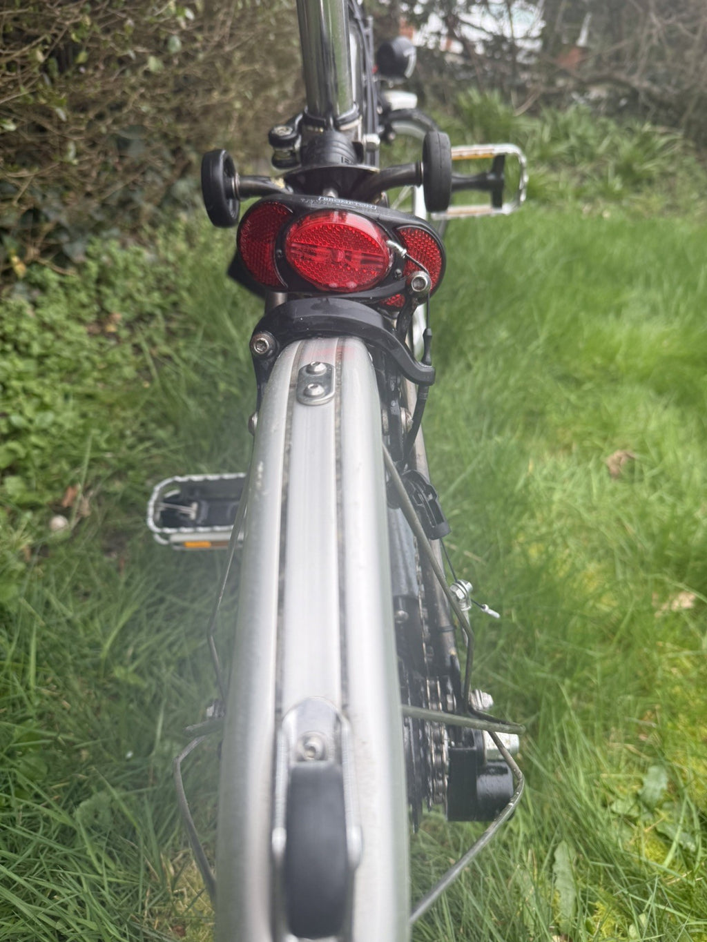 2017 Brompton M3R Folding Bike, Raw Lacquer, Brooks B17 Saddle, Dynamo Hub Light