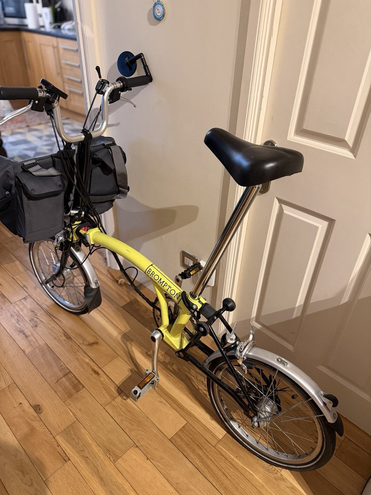 Brompton M6L 6-Speed Folding Bike Yellow 16in Steel Frame M-Type Mudguards