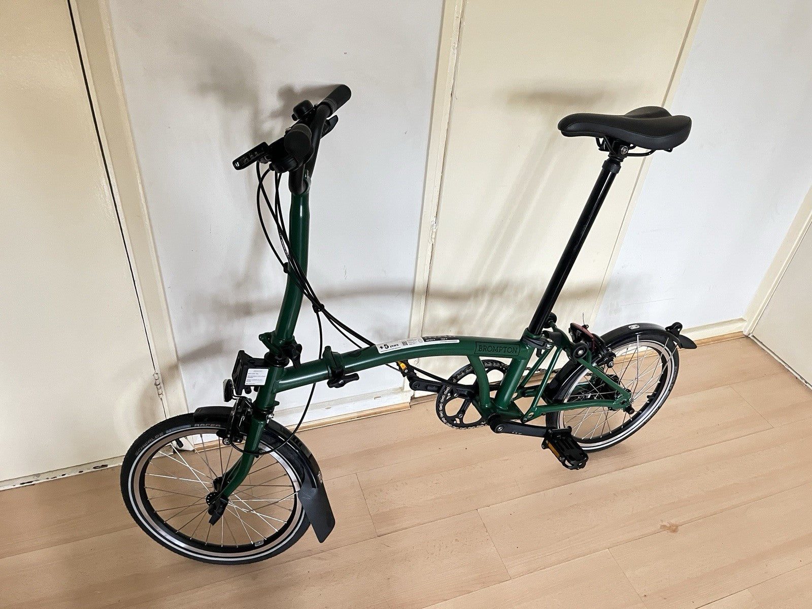 Brompton C Line Explore 6-Speed, 2025, Green, Black Edition, Mid Handlebar, New