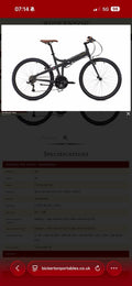 Bickerton Docklands 1824 Country 26in 24-Speed Folding Bike V-Brake Grey