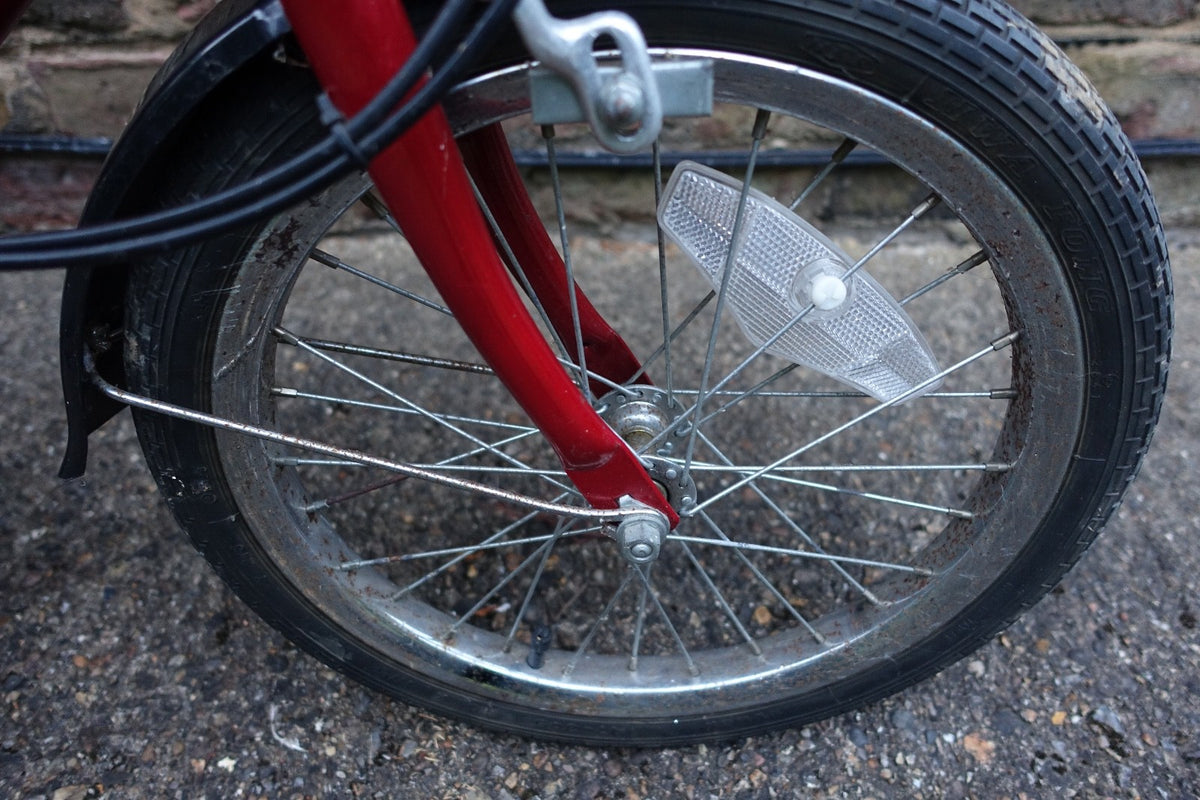 Pair Vintage DAHON III Folding Bikes E203 3-Speed Retro Red Camper Caravan Boat