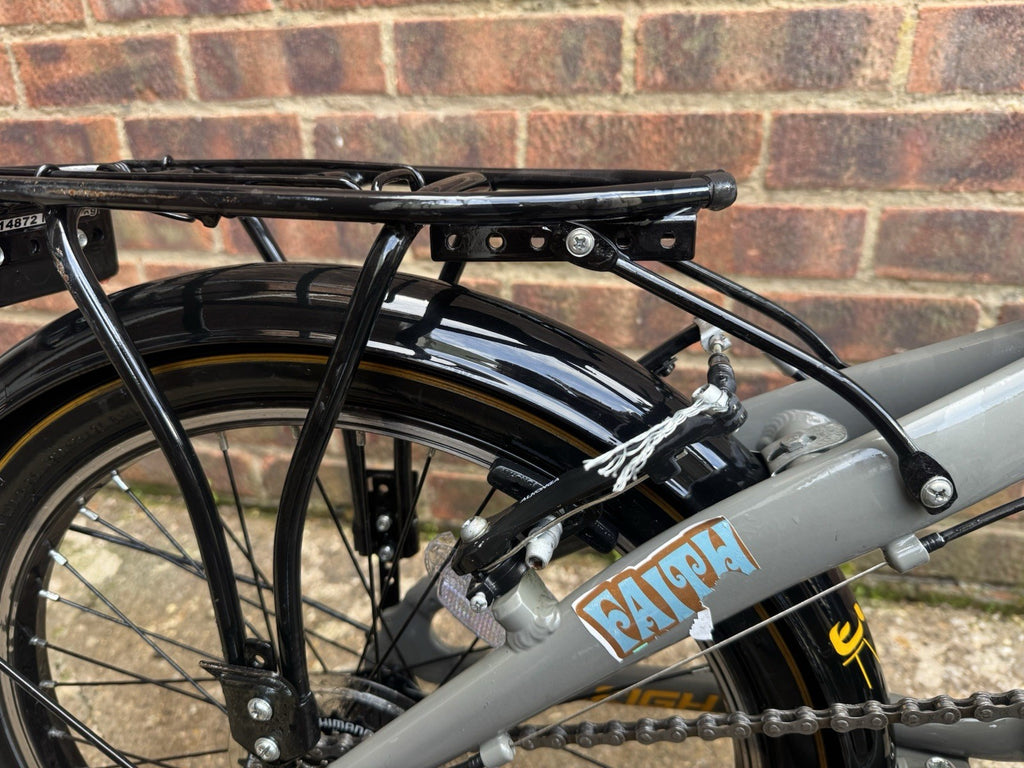 Raleigh Evo Two 20in Folding Bike 6 Speed V-Brake Rack Mudguards Grey Black