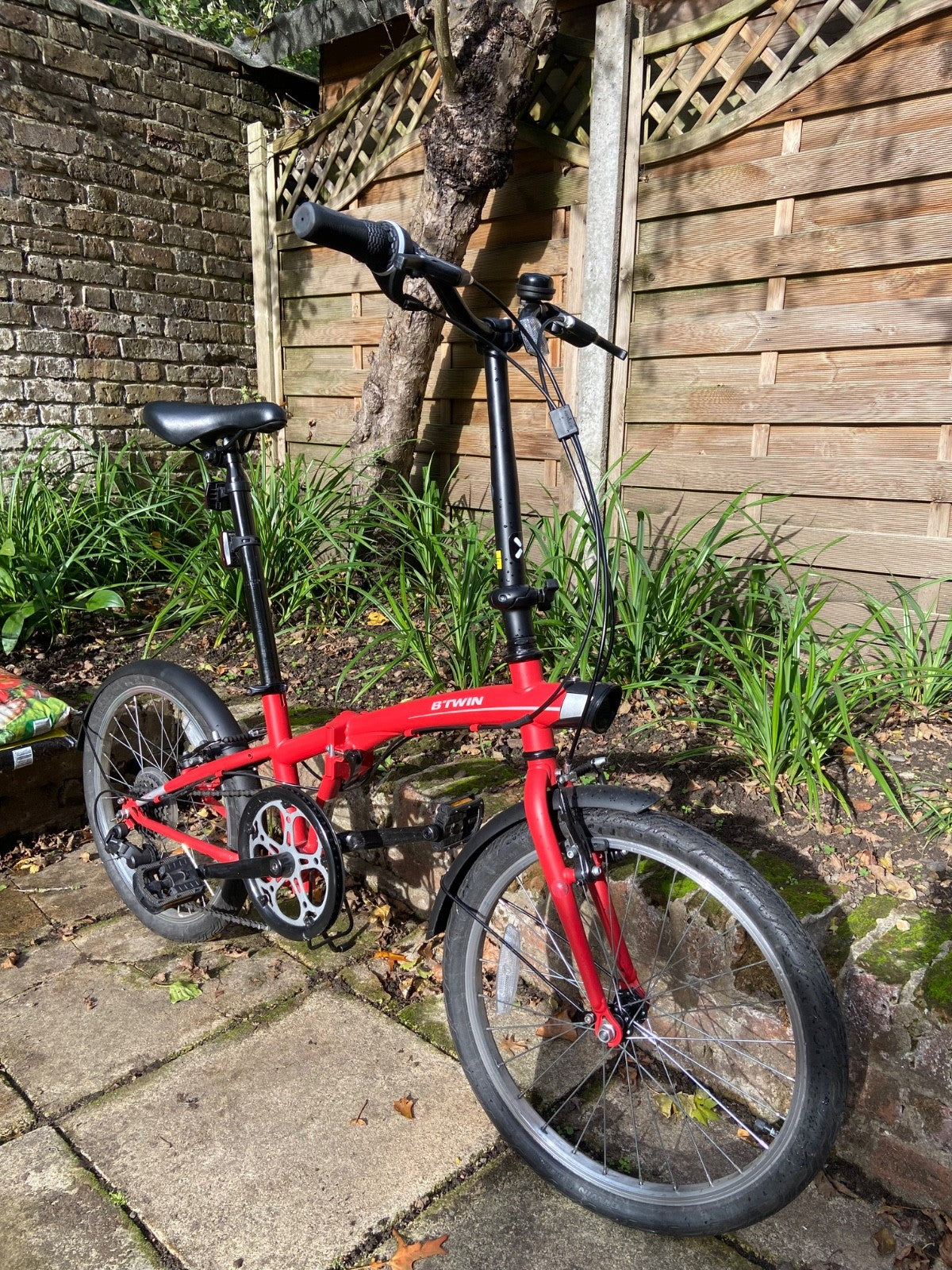 Folding Bike Red – Decathlon BTWIN Tilt 120 – Commuting - 6 speed