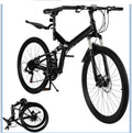 21-Speed Folding Mountain Bike Foldable Bicycle 26" Portable Adult Mountain Bike