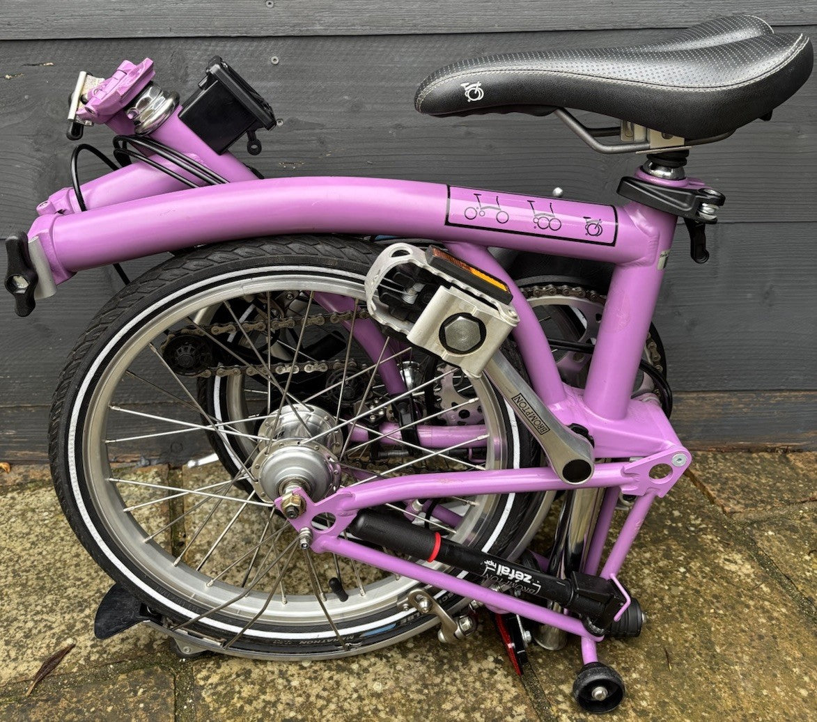 Brompton M6L in rare Lilac Folding bike C Line - Very Light Leisure Use Only