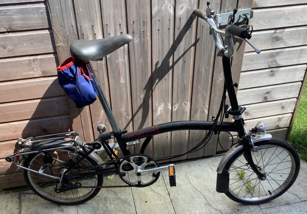 Vintage Original Low Mileage Brompton C Line 5 Gear 1988 T5M and Storage Bag