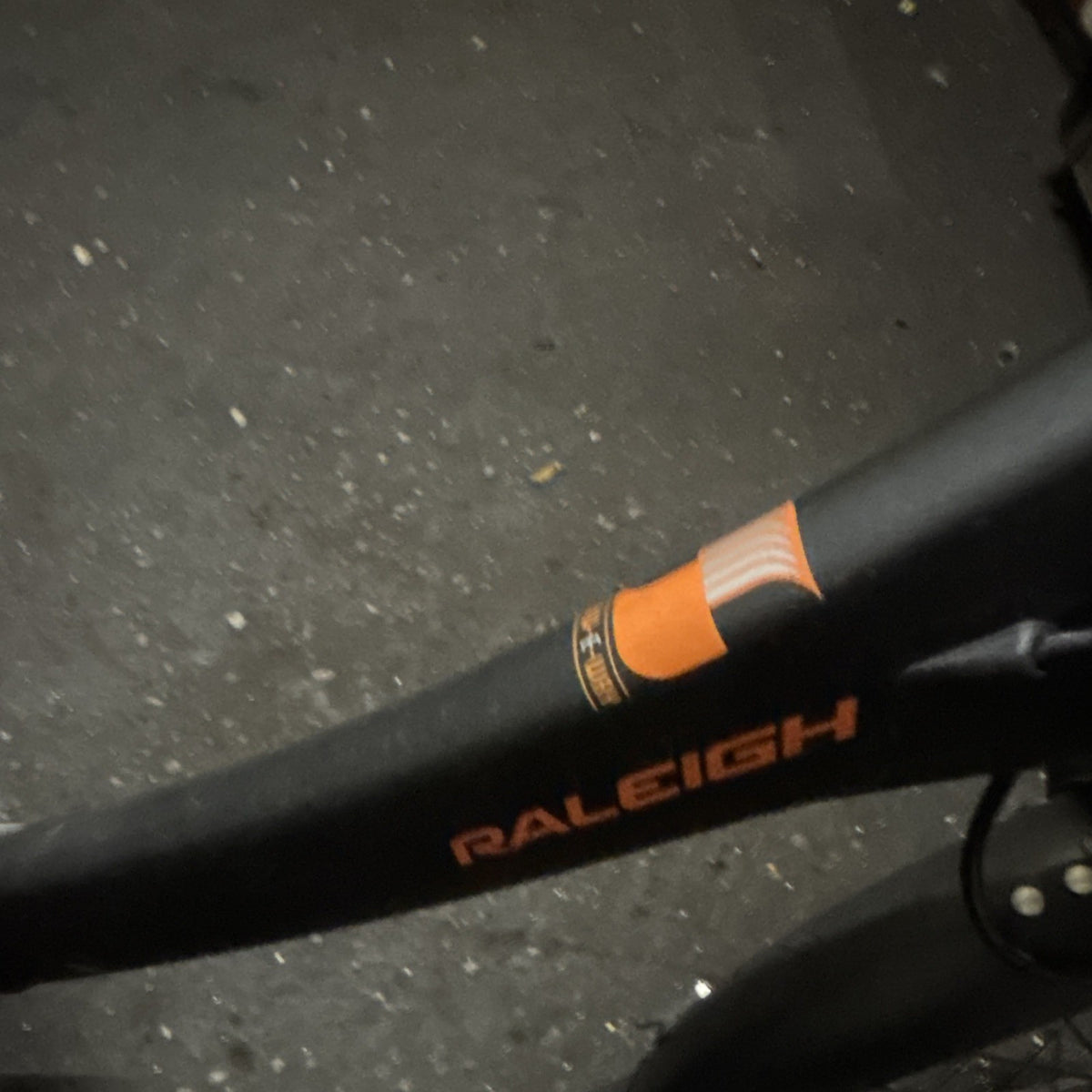 Raleigh Folding Bike Black 20 in Wheels M Frame V-Brakes Flat Bar Adj Seat