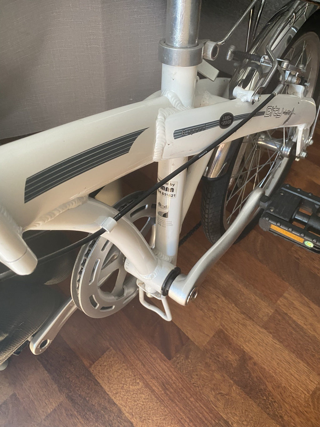 Land Rover Folding Bike in white