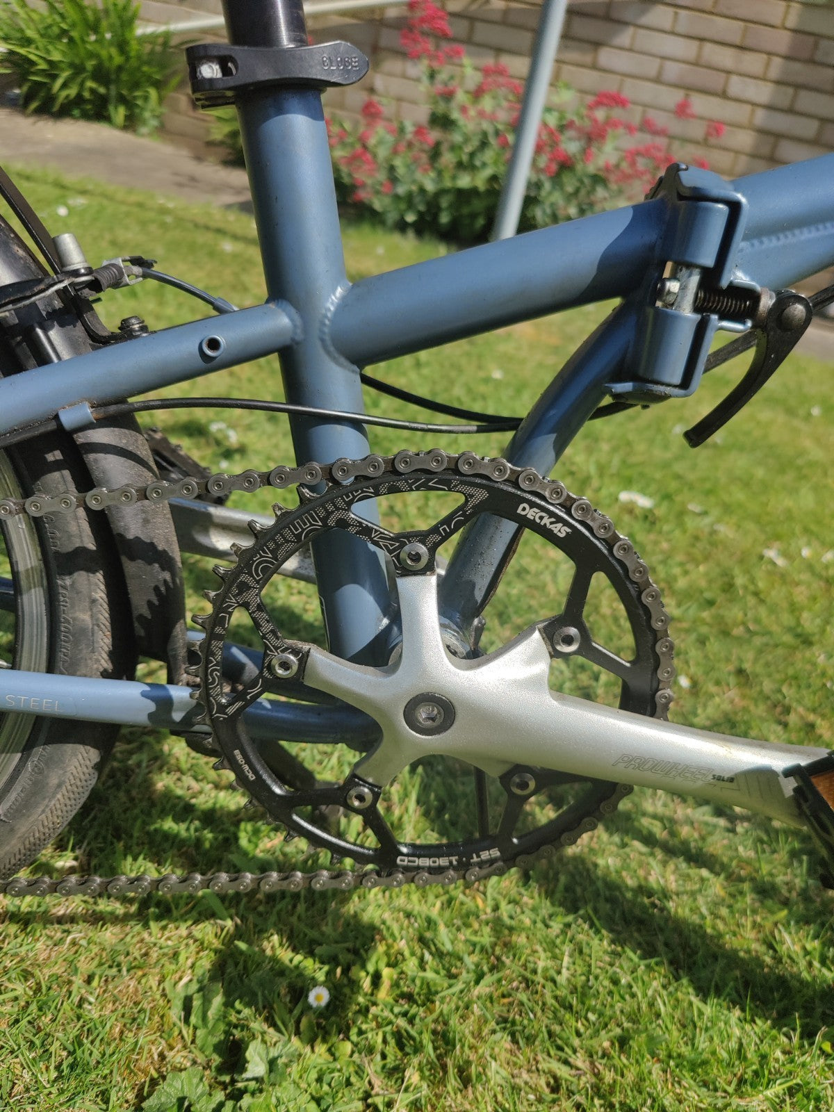 Ultra Upgraded Tilt 120 Folding Bike 7 speeds, Rear Rack + Waterproof Bags