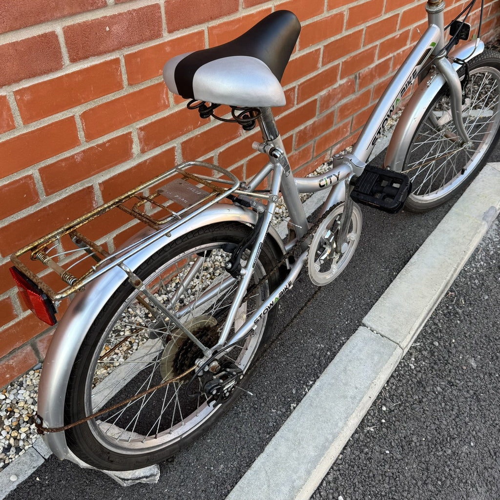Stowabike Folding City Bike 6 Speed With Rear Rack Commuter Bicycle Foldable