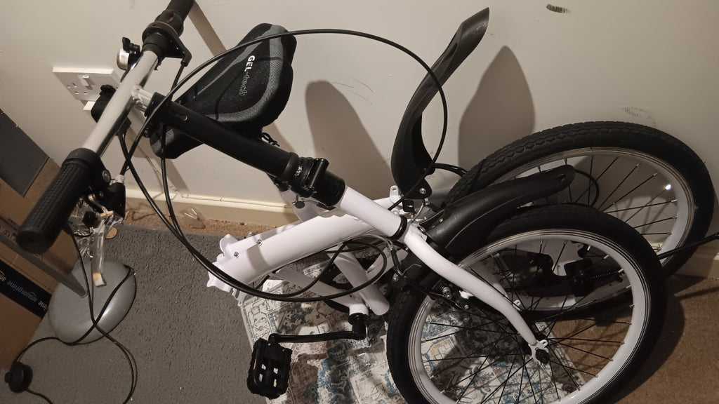 White Folding Bicycle 20 inch Wheel Compact Adult Foldable City Commuter BikeNEW