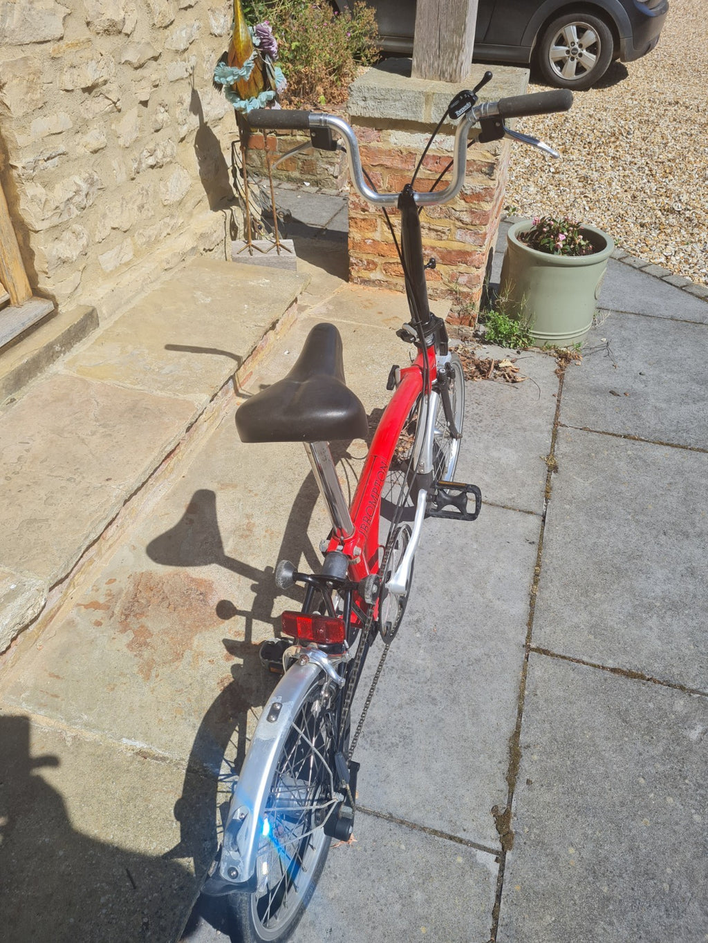 Brompton M3L Folding Bike Red and black