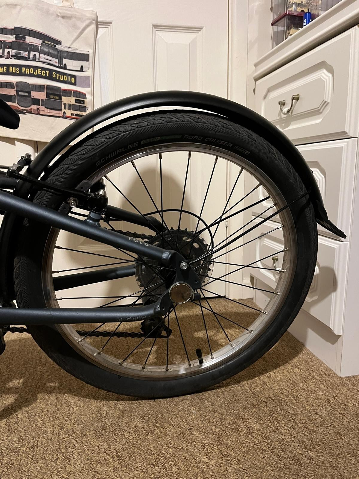 Decathlon Folding Bike btwin 500 Blue