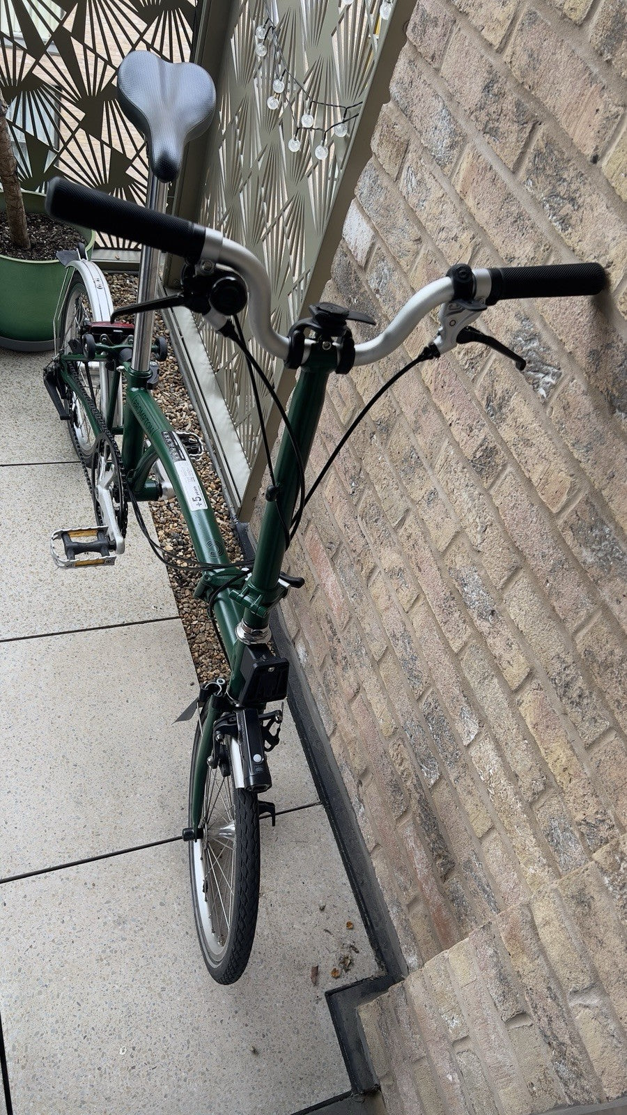 Brompton C Line 2021 Folding Bike Green with Mudguards & Reflectors