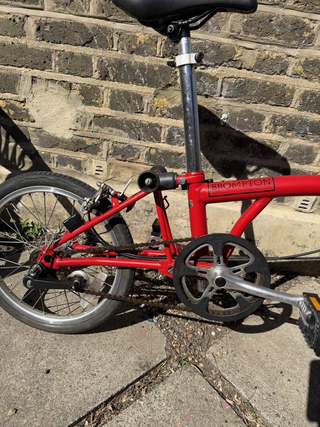 Brompton Folding Bike 3-Speed, Red- Old Model