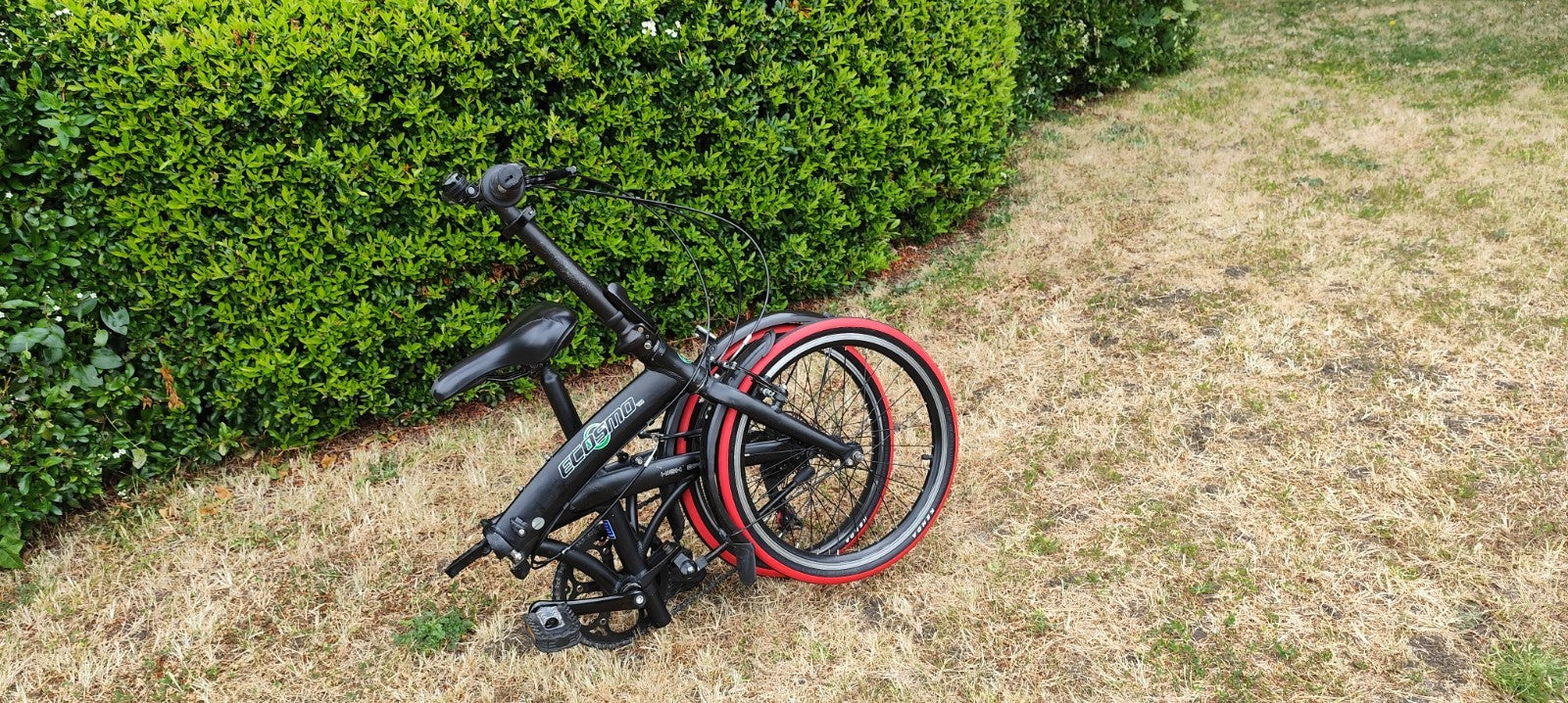 Ecosmo Alloy Folding City Bicycle (20 inch) Black,7 Speed SHIMANO