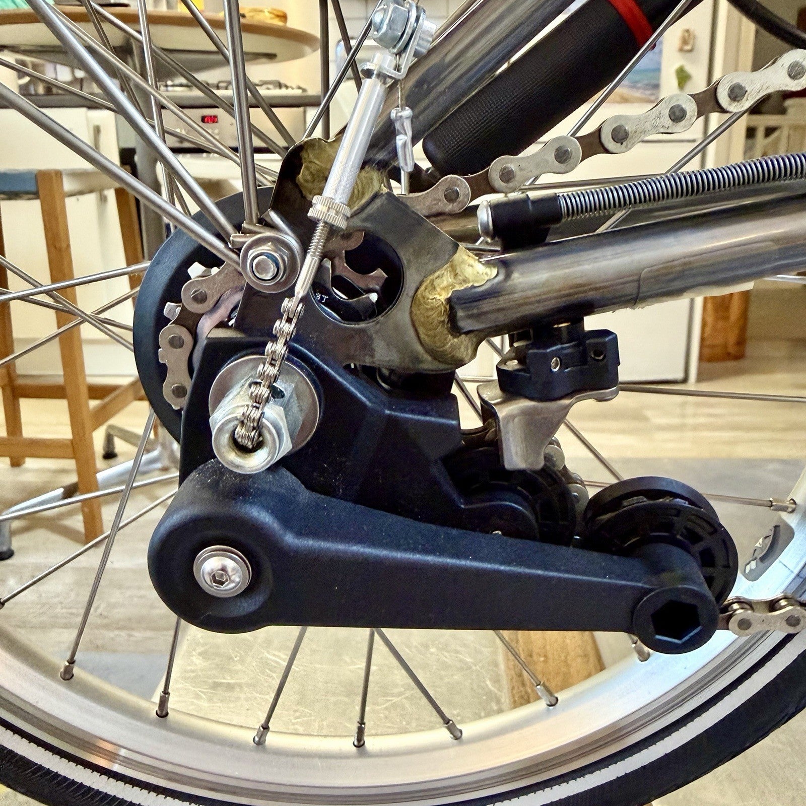 L@@K… Brompton C-Line 6 Speed Low Handlebar Rare Clear Lacquer Finish - New :)