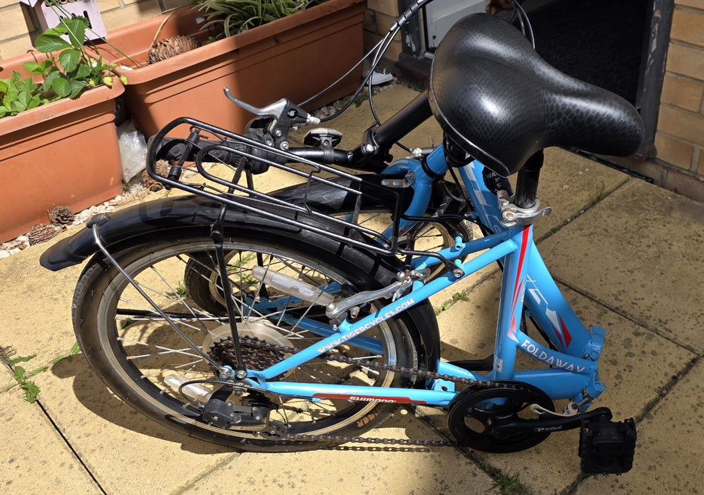 Tiger Foldaway 20" Wheel Folding Bike - 6-Speed Shimano - Blue - Great Condition