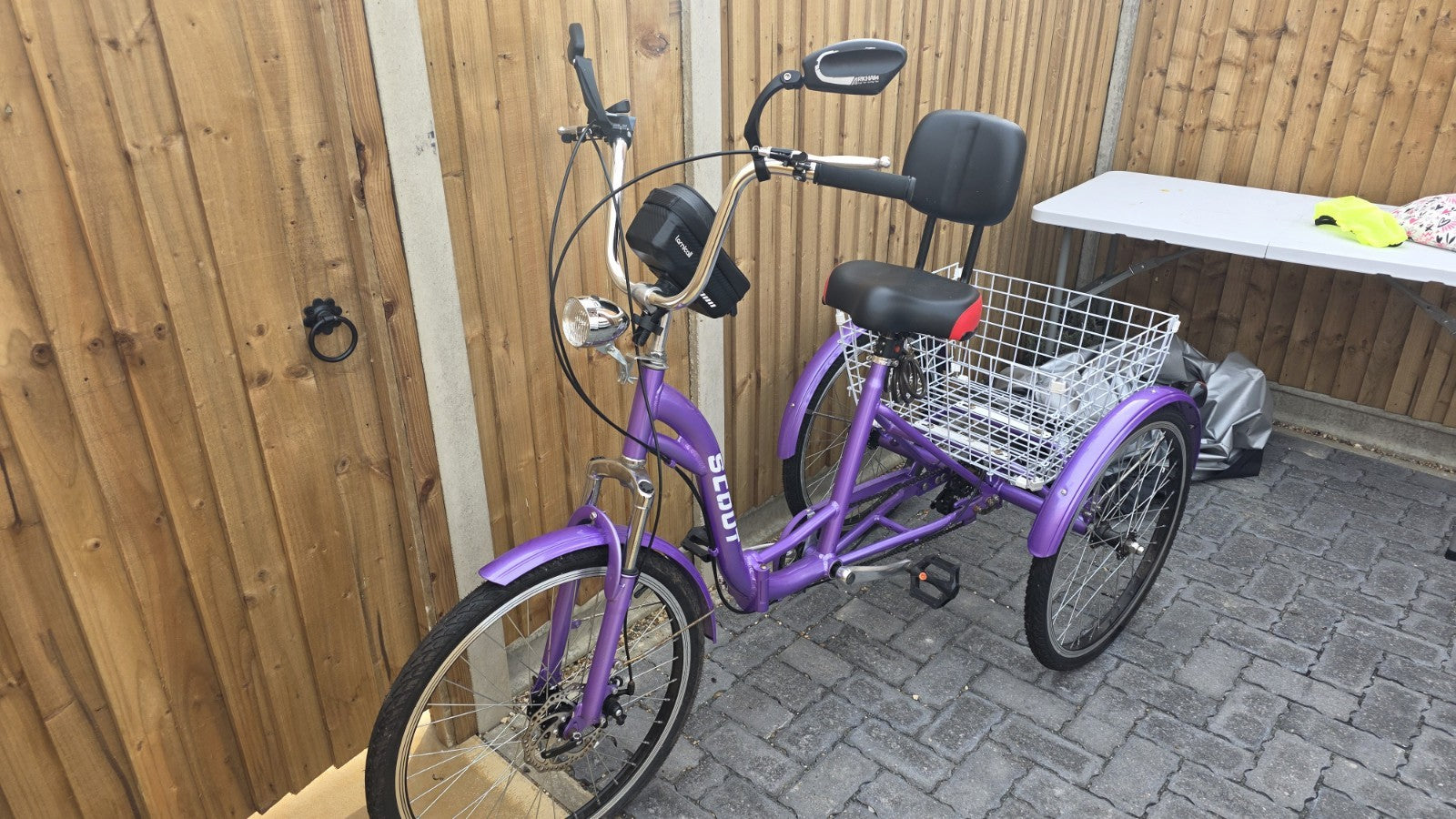Scout Trike Bike Foldable With Rear Basket