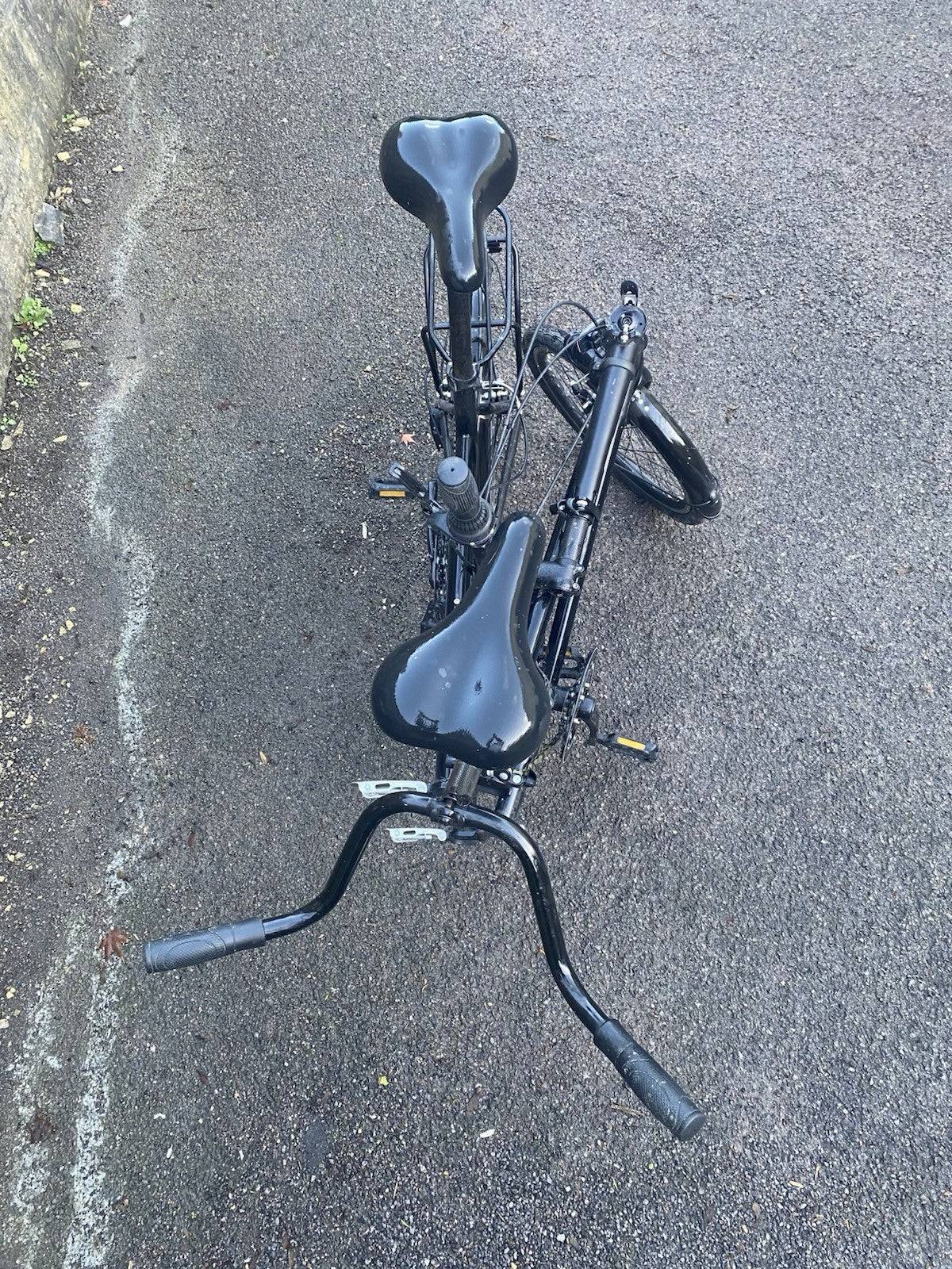 Ecosmo 20 Inch Wheel Folding Tandem Bicycle Bike Black