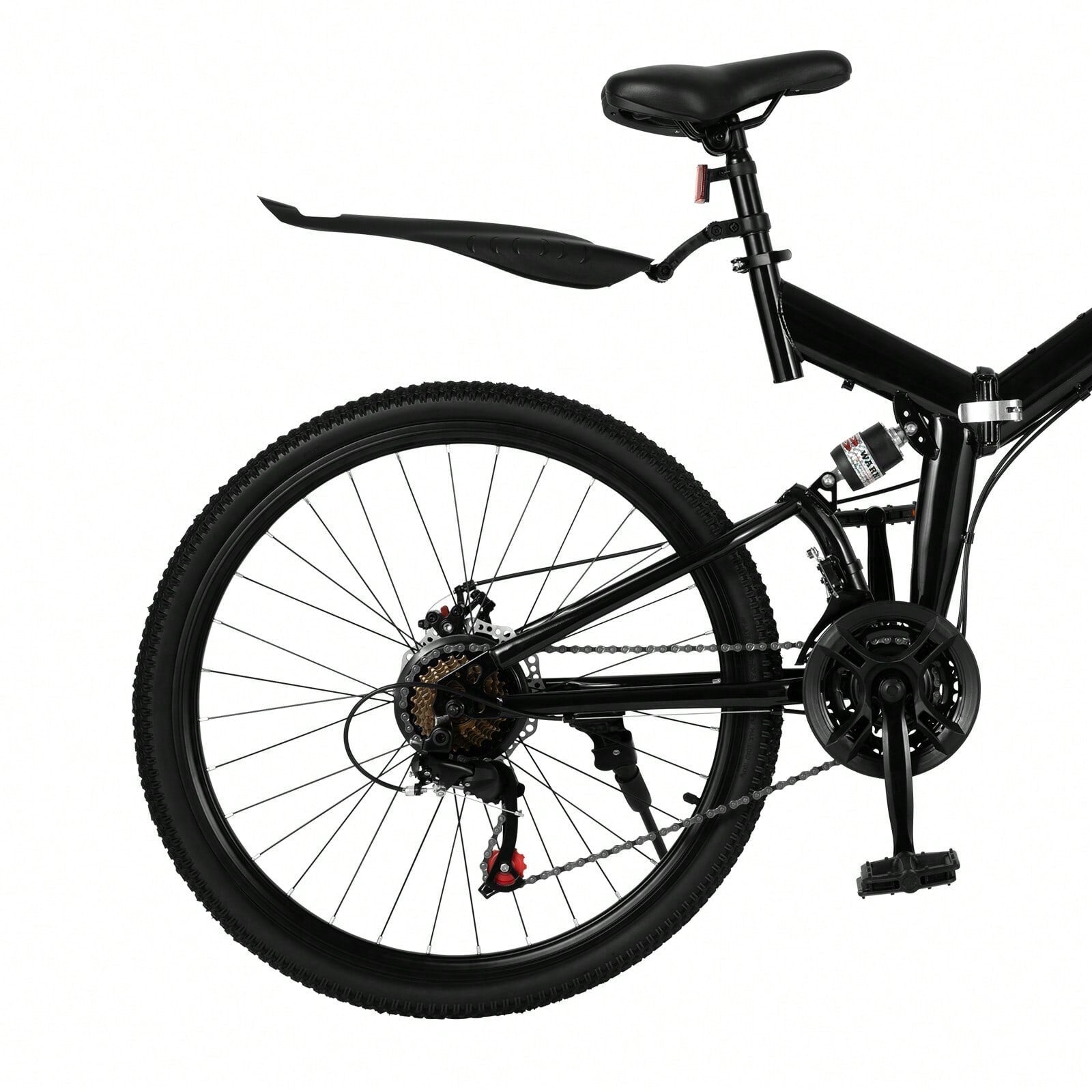 26 in Folding Mountain Bike 21-Speed MTB Bicycle Full Suspension Disc Brake Bike