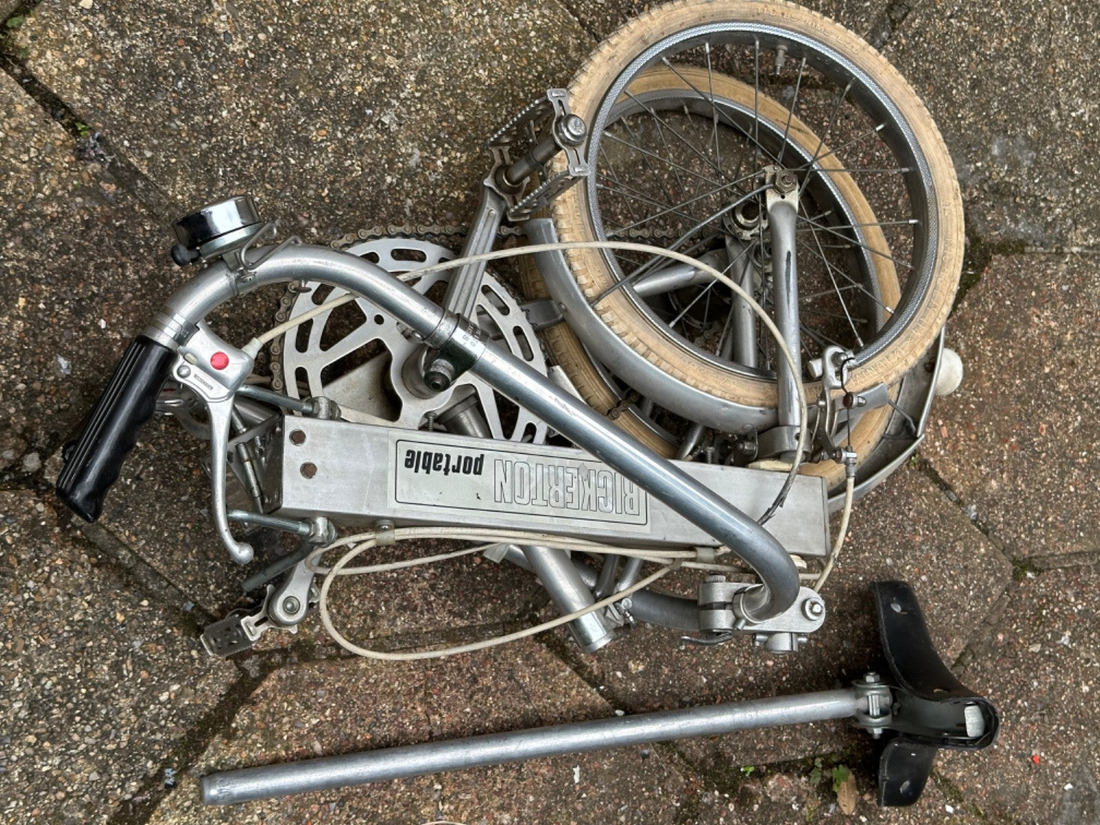 Vintage Bickerton Folding Bike One Previous Owner From New 3 Speed with Bag