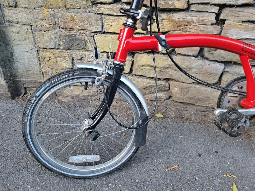 Brompton Folding Bike with 5-speed Hub Gear,  Red & Black
