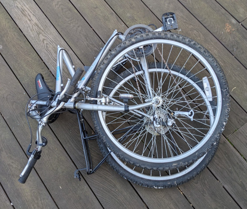 Mazda 26” Compact foldable Town and Country bike.  Minimal use.  Great condition