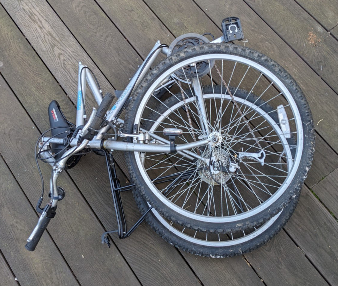 Mazda 26” Compact foldable Town and Country bike.  Minimal use.  Great condition