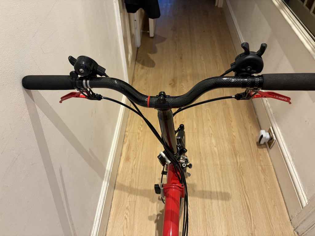 Brompton Folding Bike Red 16 inch 6 speed.