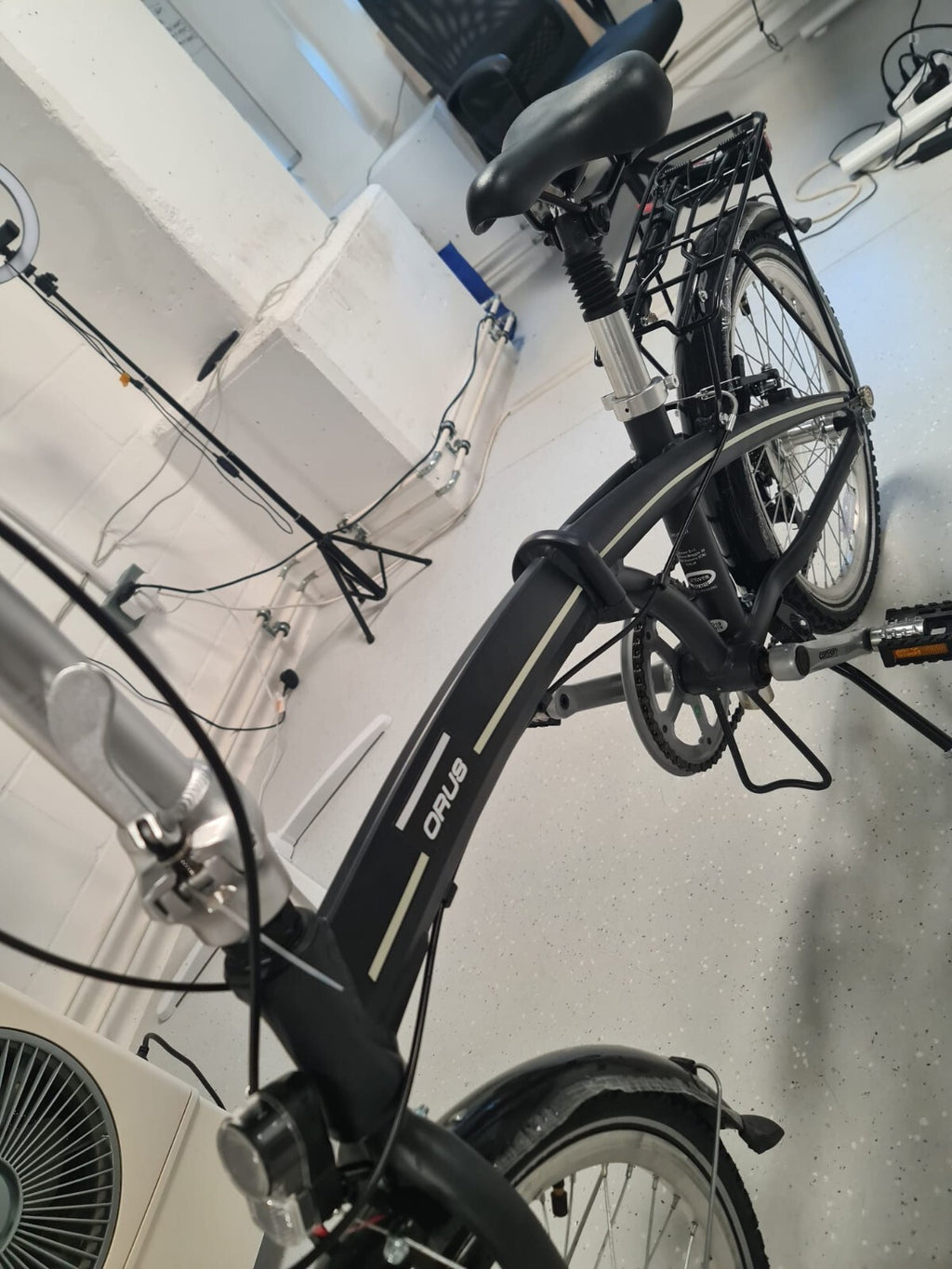 ORUS 20" Lightweight Alloy Frame 7 Speed Classic Folding Compact Bike - Black