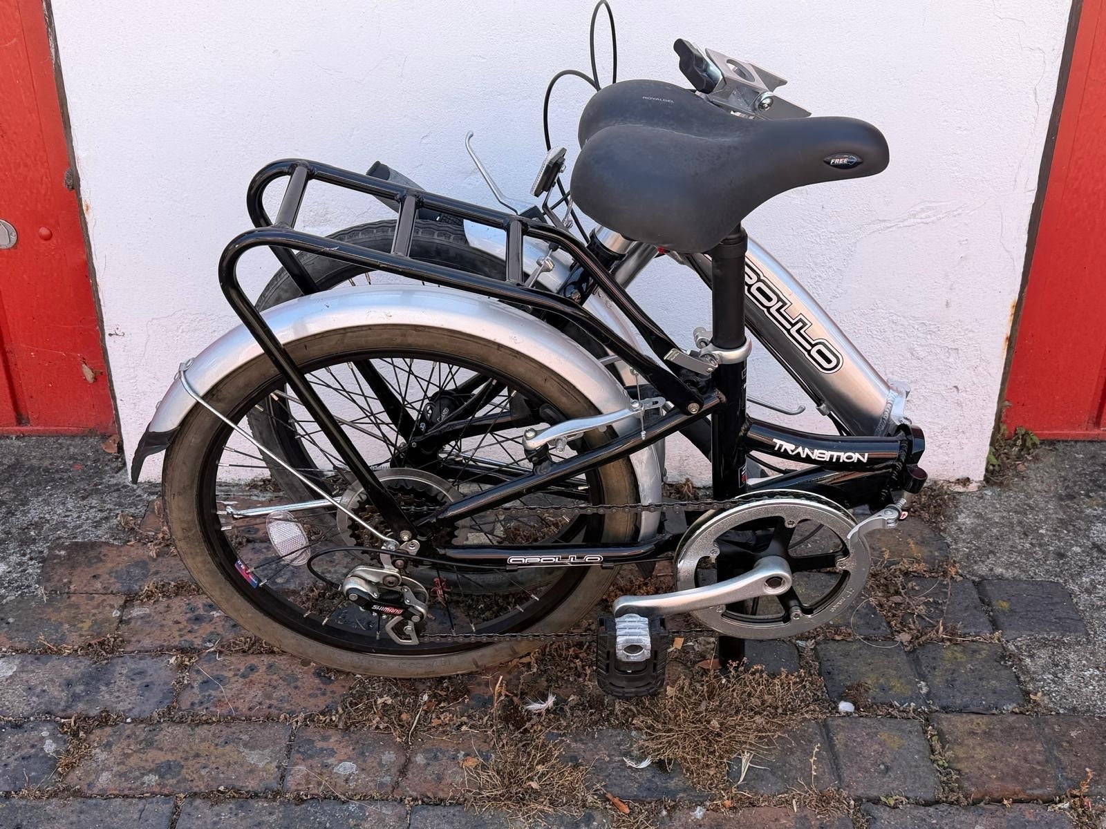 Apollo Transition 20in Folding Bike 7 Speed Aluminium Silver/Black Rear Rack