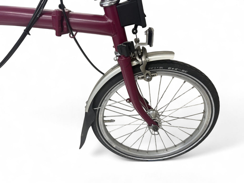 Brompton C Line P6R (6 Speed) folding bicycle - Claret