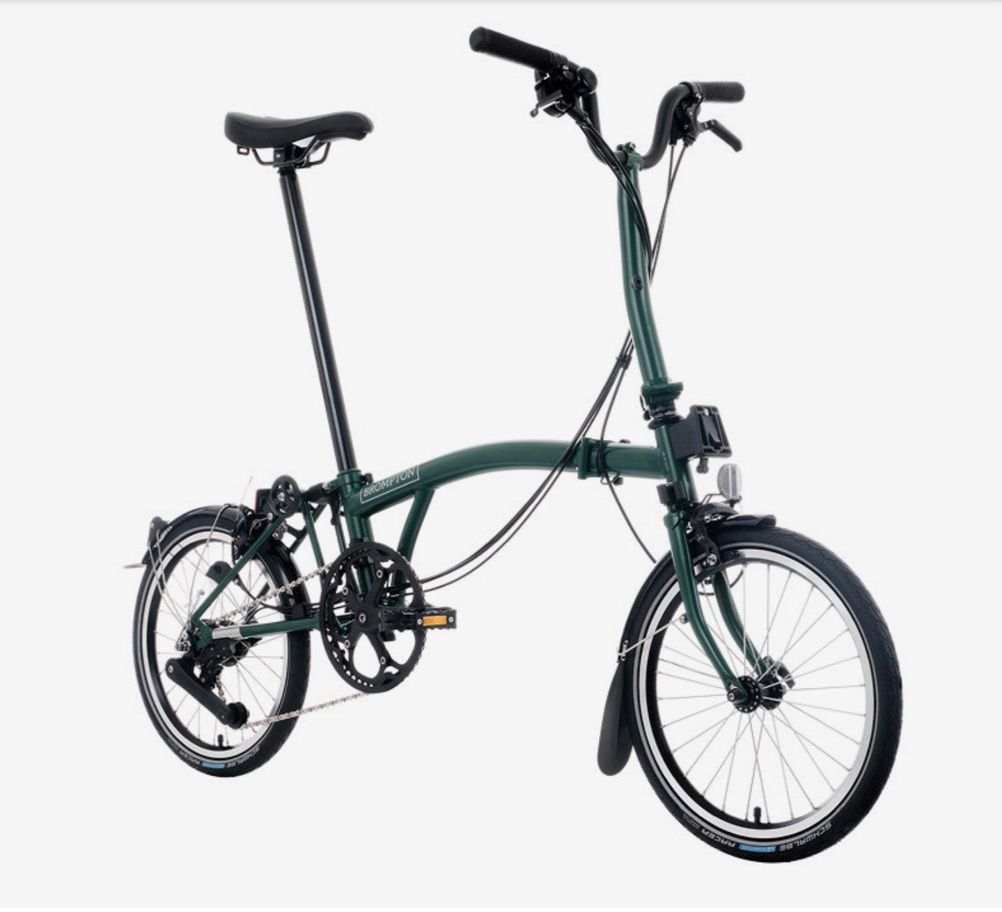 Brompton C Line folding bike 4 speed, dark green, excellent condition