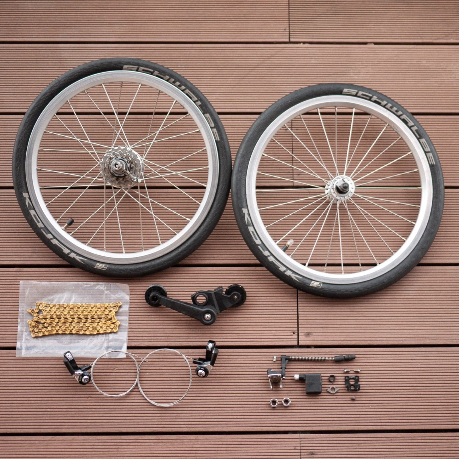 Brompton Wheel 9 Speed Ti Parts Schwalbe Kojak Carbon Upgrades Titanium